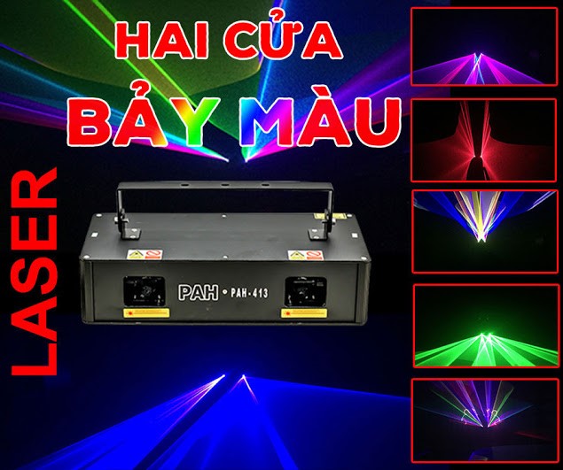 Đèn laser 2 cửa 7 màu phòng hát karaoke giá rẻ